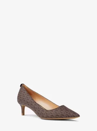 Alina Flex Signature Logo Kitten Heel Pumps