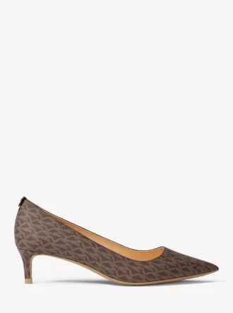 Alina Flex Signature Logo Kitten Heel Pumps
