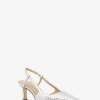 Alora Metallic Snake Präglade Läder Slingback Pumps