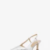 Alora Metallic Snake Präglade Läder Slingback Pumps