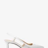 Alora Metallic Snake Präglade Läder Slingback Pumps