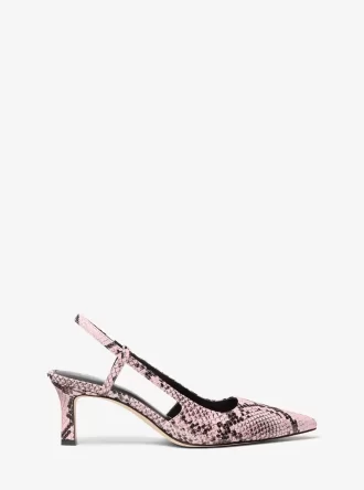 Alora Snake Präglade Läder Slingback Pumps