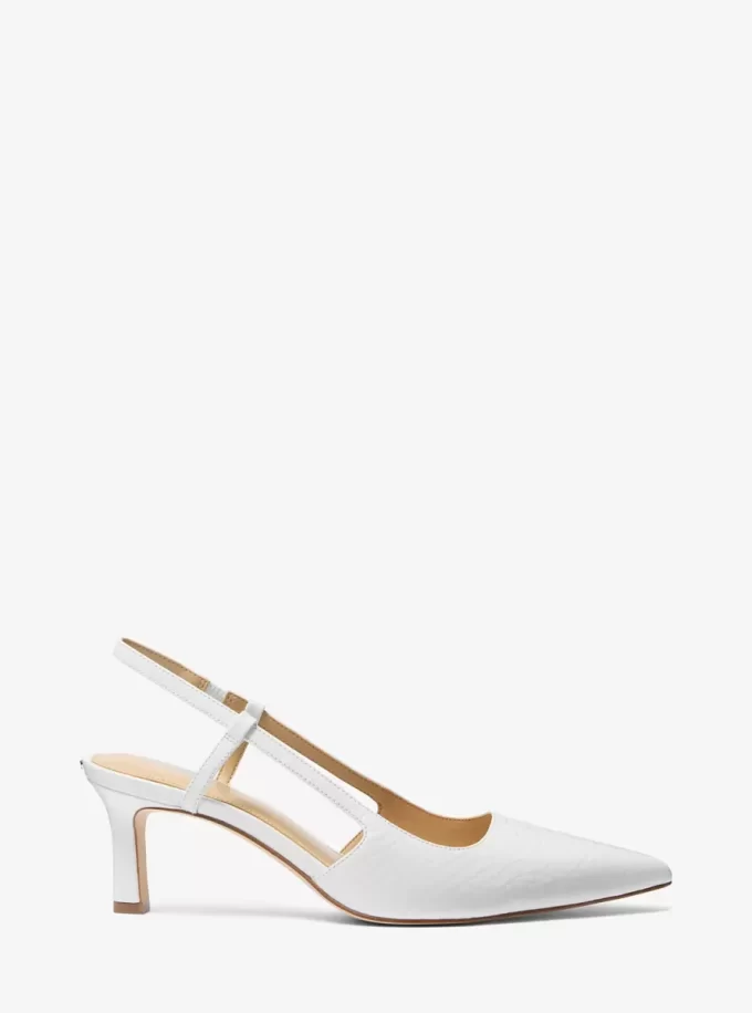 Alora Snake Präglade Läder Slingback Pumps