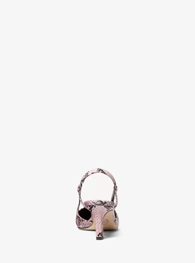 Alora Snake Präglade Läder Slingback Pumps Alora Snake Präglade Läder Slingback Pumps