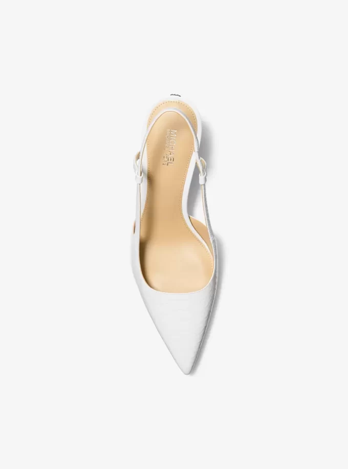Alora Snake Präglade Läder Slingback Pumps
