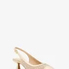 Amali utsmyckad metallisk pumps