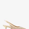 Amali utsmyckad metallisk pumps