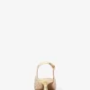 Amali utsmyckad metallisk pumps