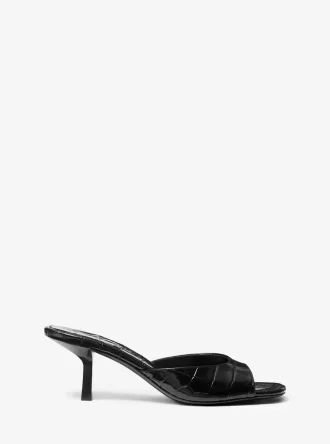 Anita Crocodile Präglade Lädersandaler