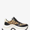 Arla Leopardmönstrade Sneakers i Kalvhår och Läder