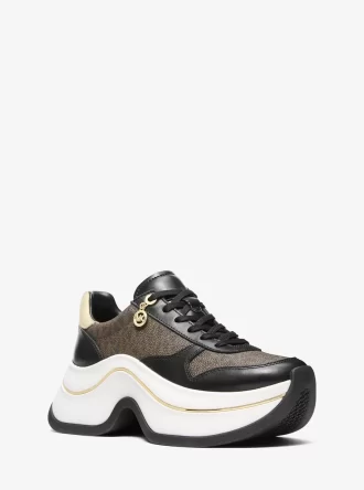 Arla sneakers i läder och mocka