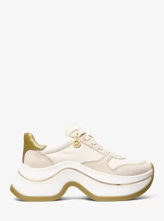 Arla sneakers i läder och mocka
