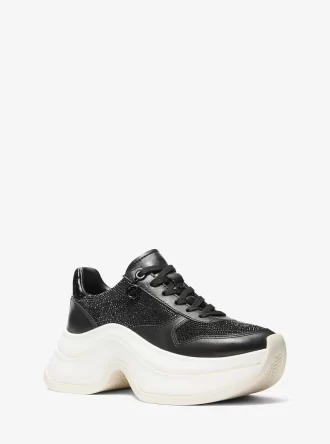 Arla utsmyckade lädersneakers