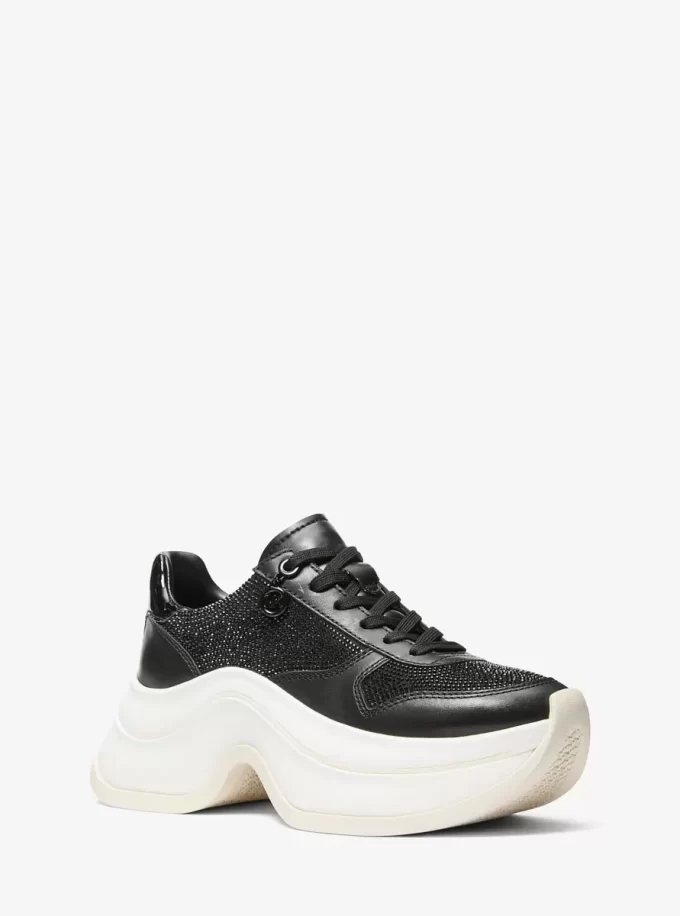 Arla utsmyckade lädersneakers