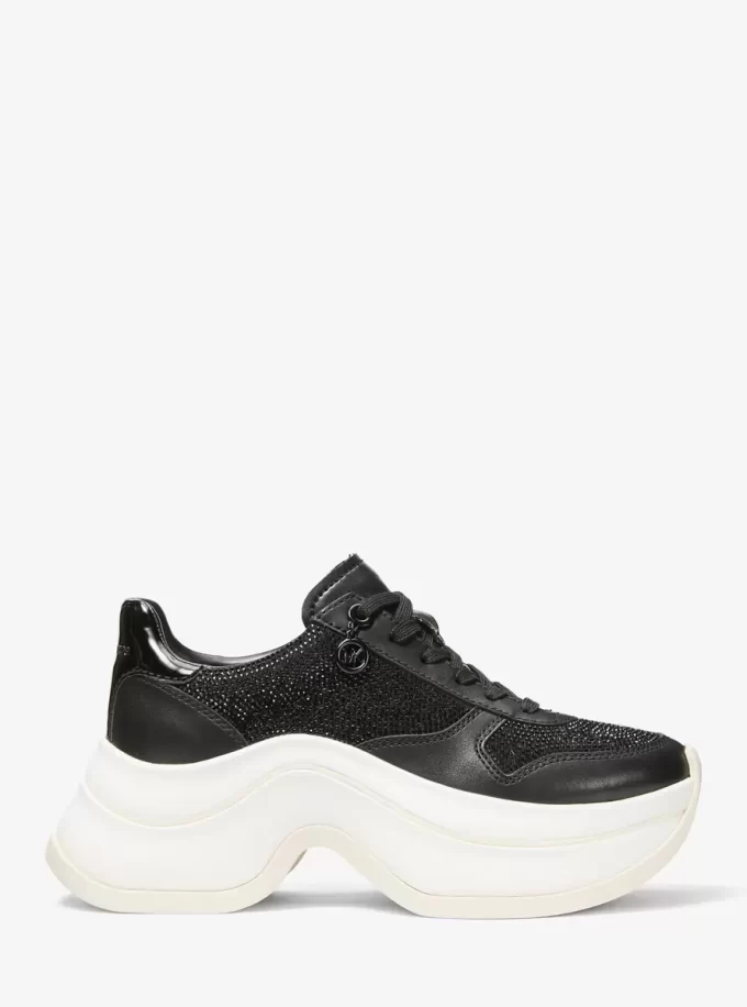 Arla utsmyckade lädersneakers