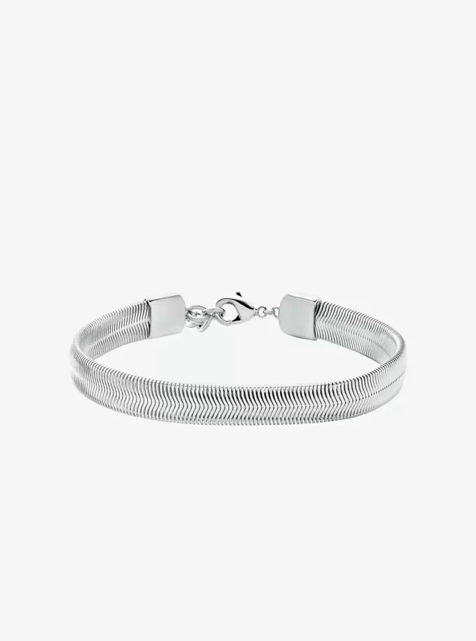 Armband med ormkedja i ädelmetallpläterad mässing