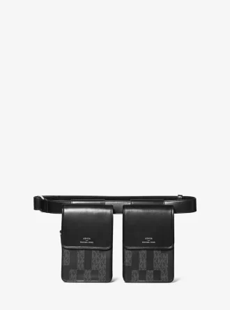 ASHYA X MICHAEL KORS Saga Signature-väska i läder