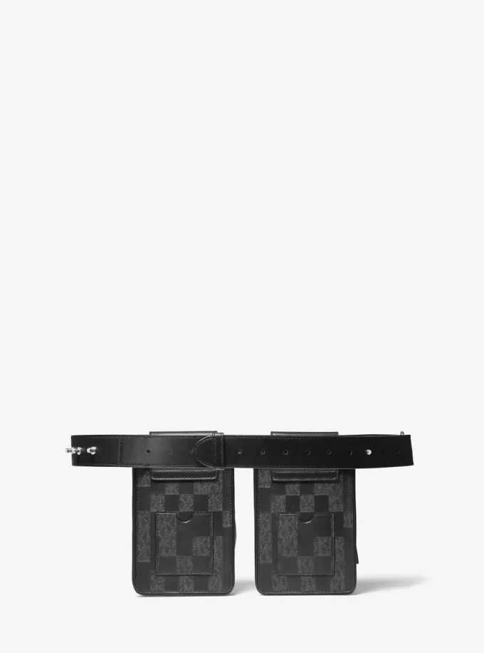 ASHYA X MICHAEL KORS Saga Signature-väska i läder