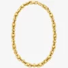 Astor Link Stort Halsband i Mässing med Ädelmetallplätering