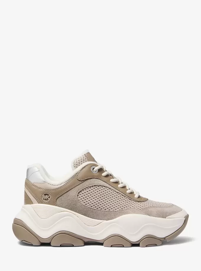 Atlas-sneakers i mesh och mocka