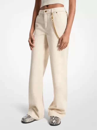 Avslappnade jeans med vida ben