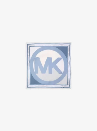 Bandana med färgblock och logotypberlock i siden