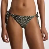 Blommigt tryckt bikinitrosa i stretchig nylon