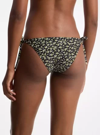 Blommigt tryckt bikinitrosa i stretchig nylon