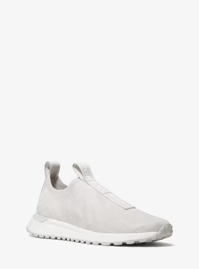Bodie-logotyppräglad stretchstickad slip-on-sneaker