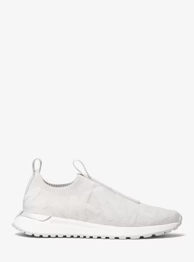 Bodie-logotyppräglad stretchstickad slip-on-sneaker