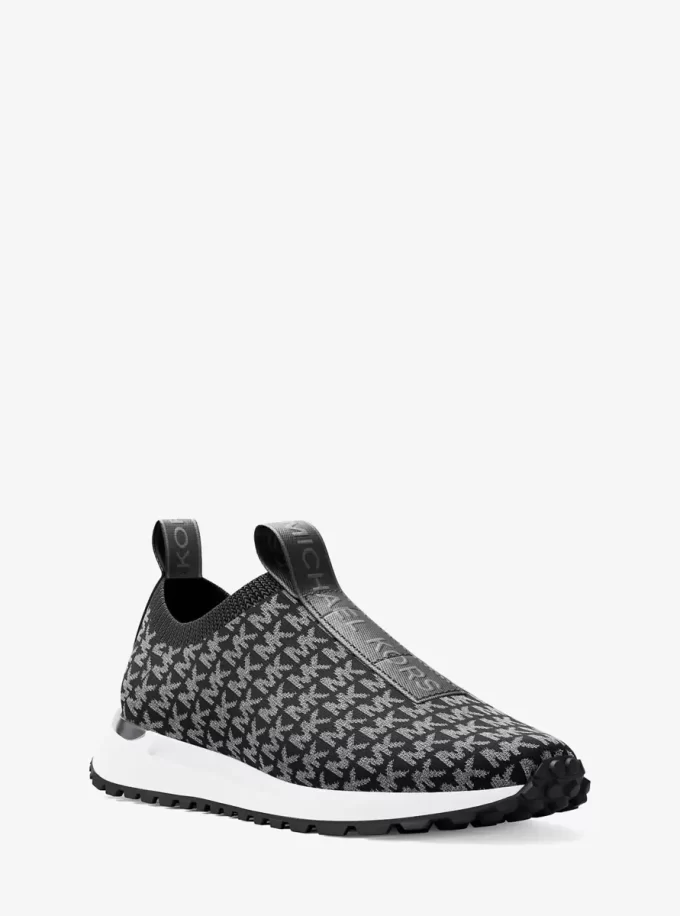 Bodie Metallic Logo Stickad Slip-On Sneaker Bodie Metallic Logo Stickad Slip-On Sneaker