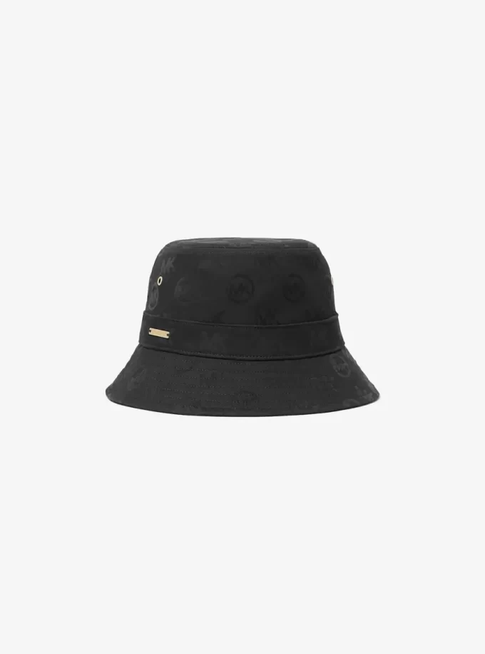Buckethatt med logotyppräglad stretchig bomull