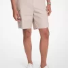 Cargoshorts med dragkedja i bomullspoplin Cargoshorts med dragkedja i bomullspoplin