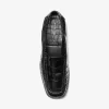 Carolyn Crocodile Präglade Läderloafers