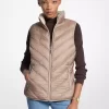 Chevron Quilted Logo Print och Nylon Packable West