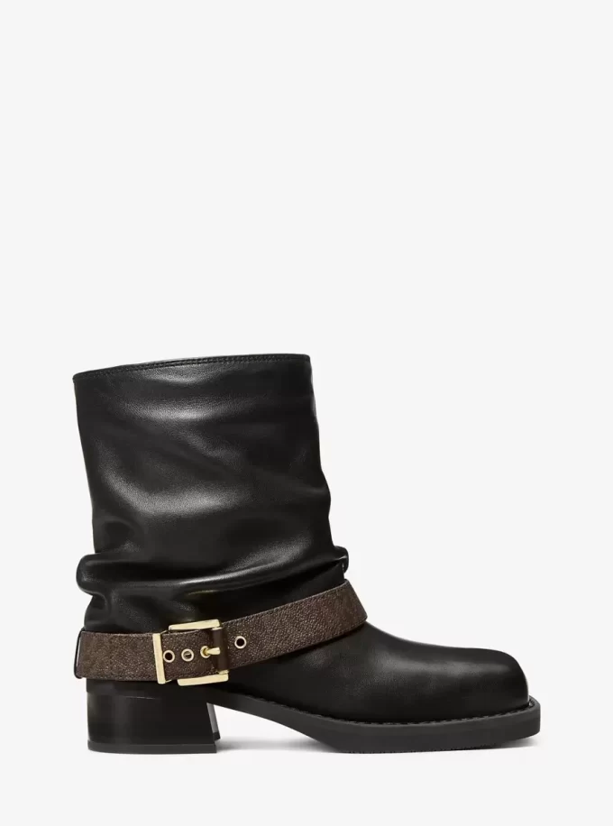 Colby läderstövel med signaturlogotyp