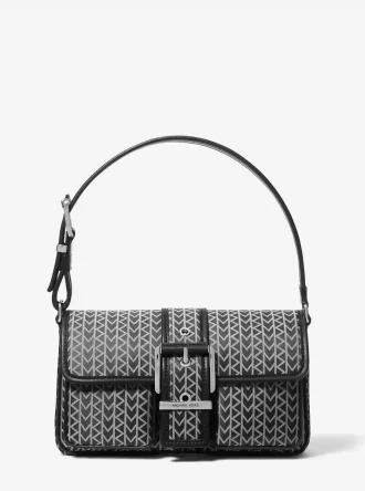 Colby Medium MK2000 Logotyp Jacquard Axelväska