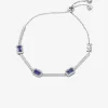 Ädelmetallpläterat sterlingsilverarmband med pavé-halo
