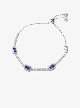 Ädelmetallpläterat sterlingsilverarmband med pavé-halo