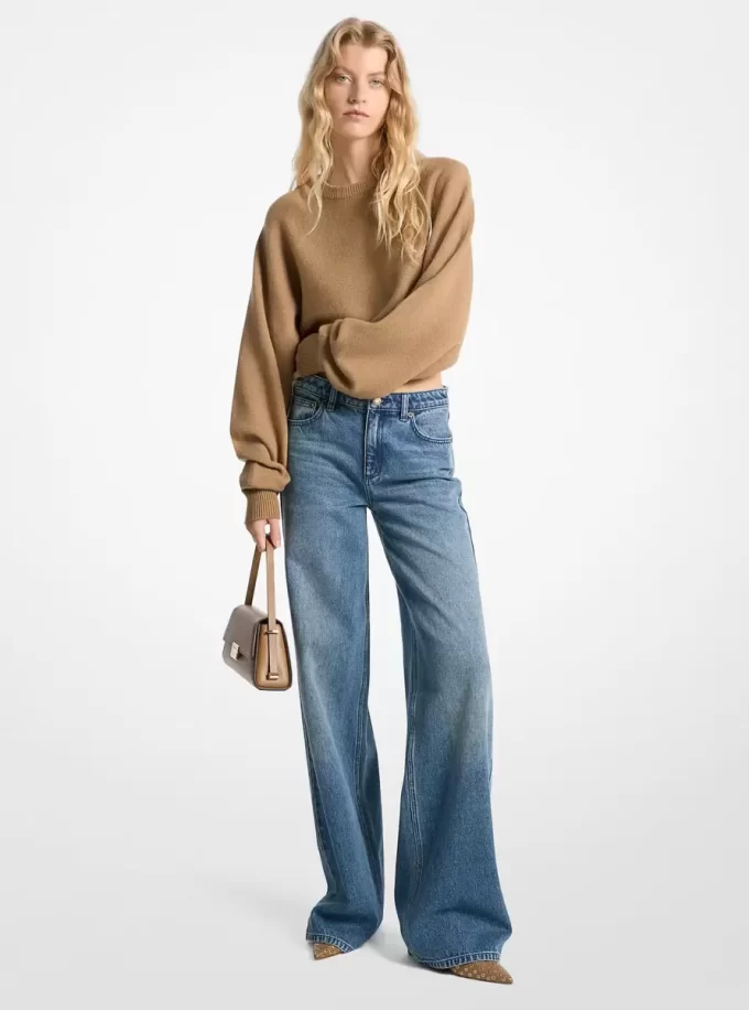 Denimjeans med vida ben