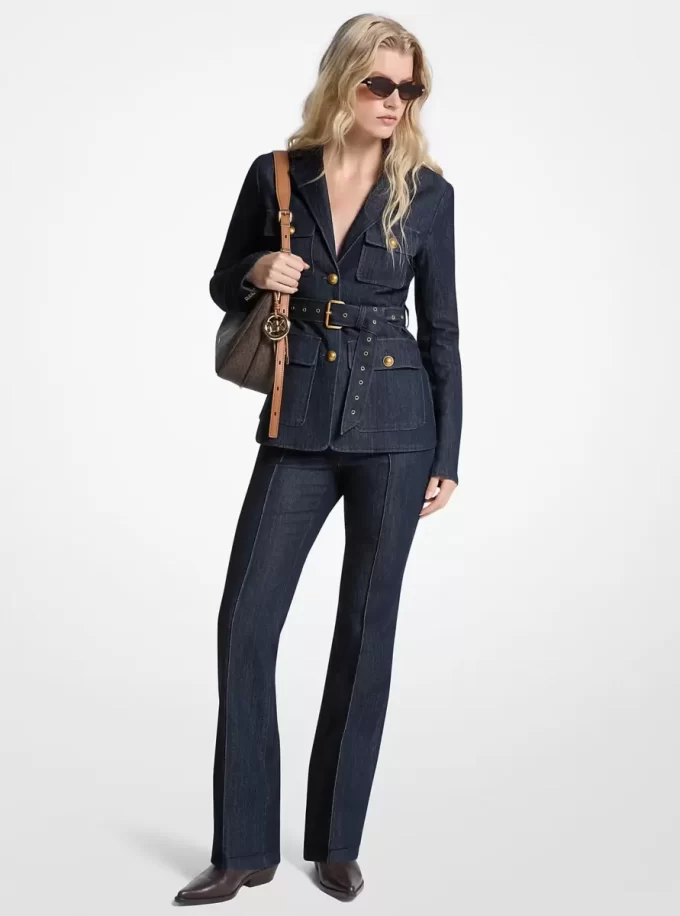 Denimkavaj med skärp