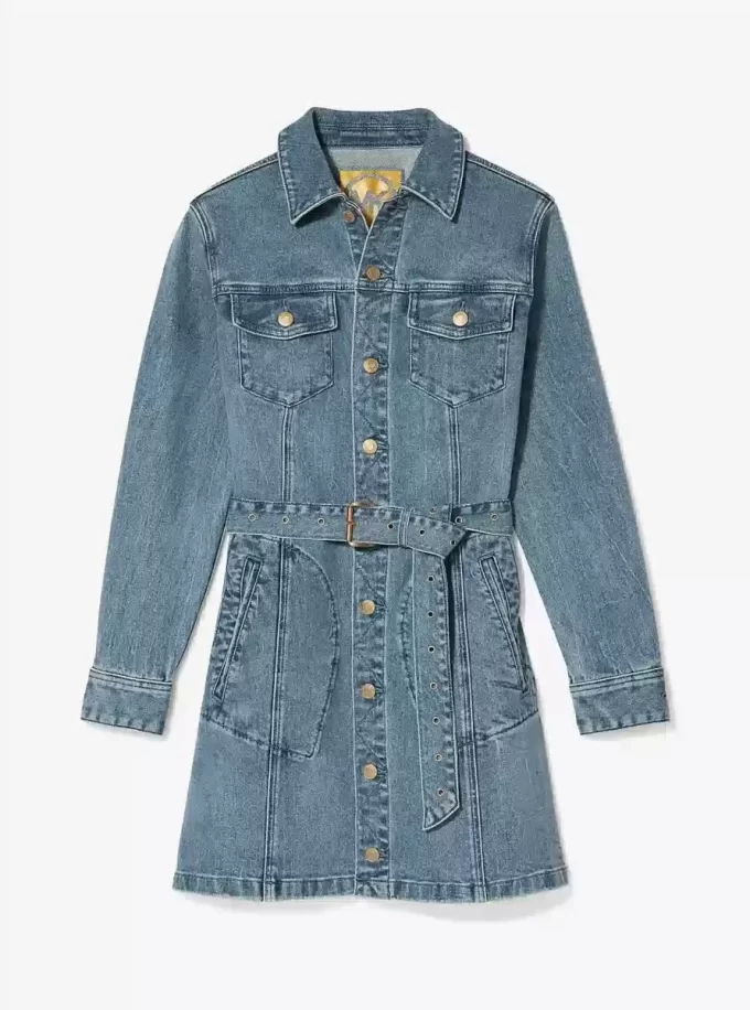 Denimklänning med skärp