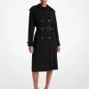Draperad vävd trenchcoat