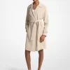 Draperad vävd trenchcoat