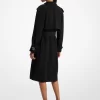Draperad vävd trenchcoat