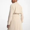 Draperad vävd trenchcoat