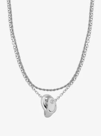 Dubbelt lager sammanflätat halsband