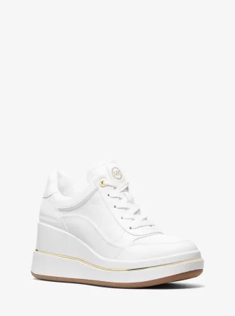 Emmy kilklackade sneakers i läder och mesh Emmy kilklackade sneakers i läder och mesh