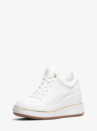 Emmy kilklackade sneakers i läder och mesh Emmy kilklackade sneakers i läder och mesh