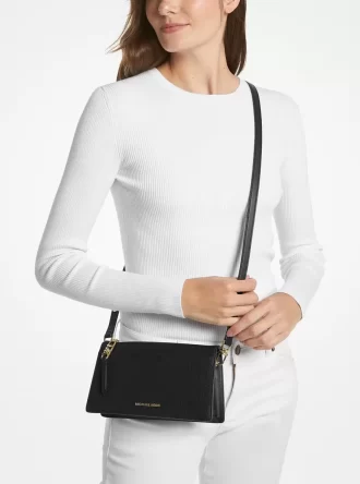 Empire Large Convertible Leather Crossbody Bag